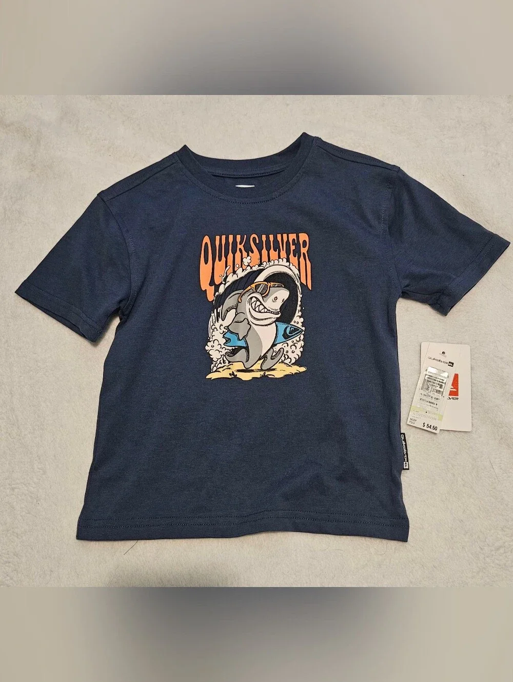 NWT Quiksilver Navy Shark Kids Set Size 4